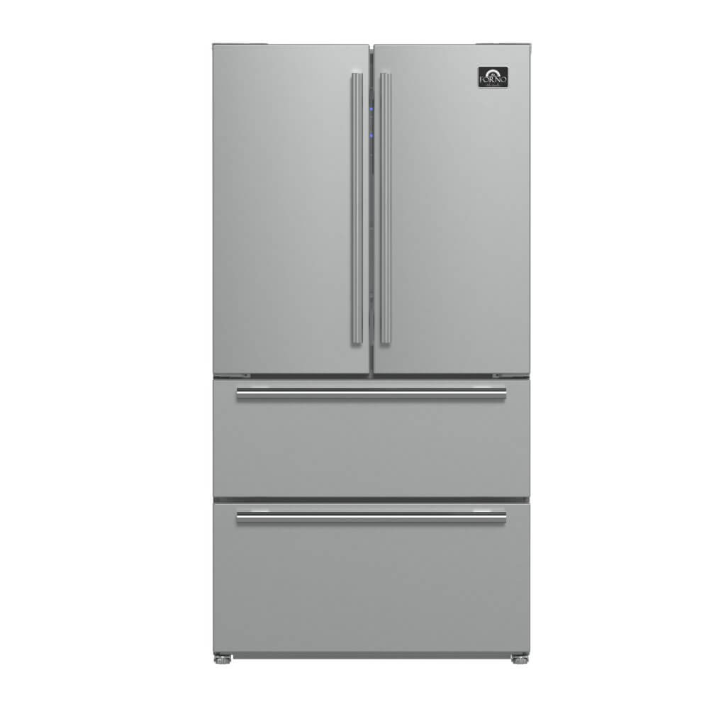 FORNO Alta Moena 36" French Door 19.2 Cu.Ft. Stainless Steel Refrigerator