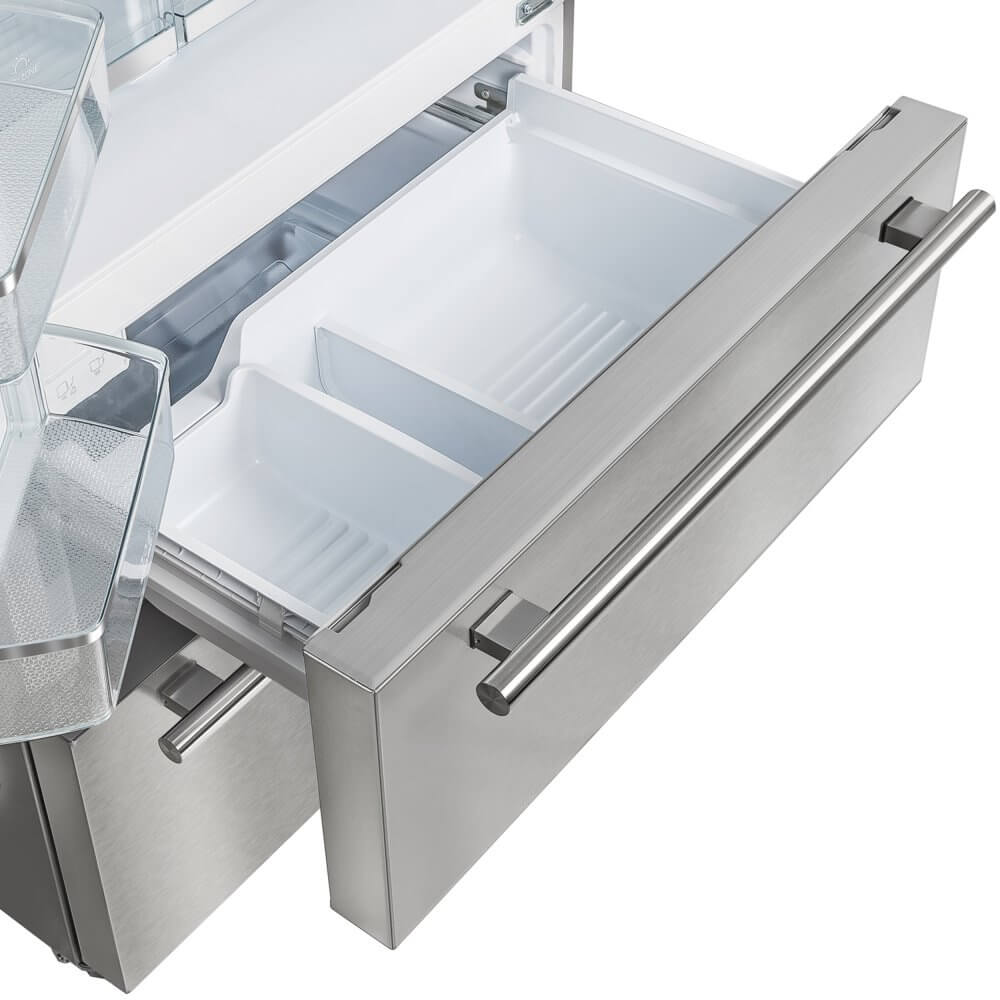 FORNO Alta Moena 36" French Door 19.2 Cu.Ft. Stainless Steel Refrigerator - Image 10