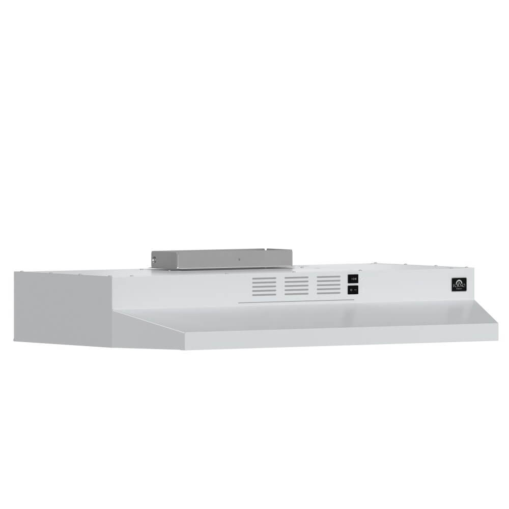 FORNO Cappa 30" Under Cabinet Range Hood in White, 200 CFM, Convertible - Image 3