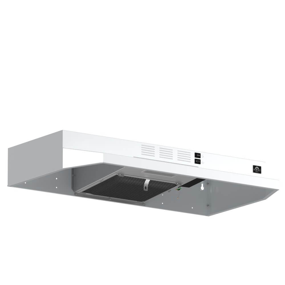 FORNO Cappa 30" Under Cabinet Range Hood in White, 200 CFM, Convertible - Image 4