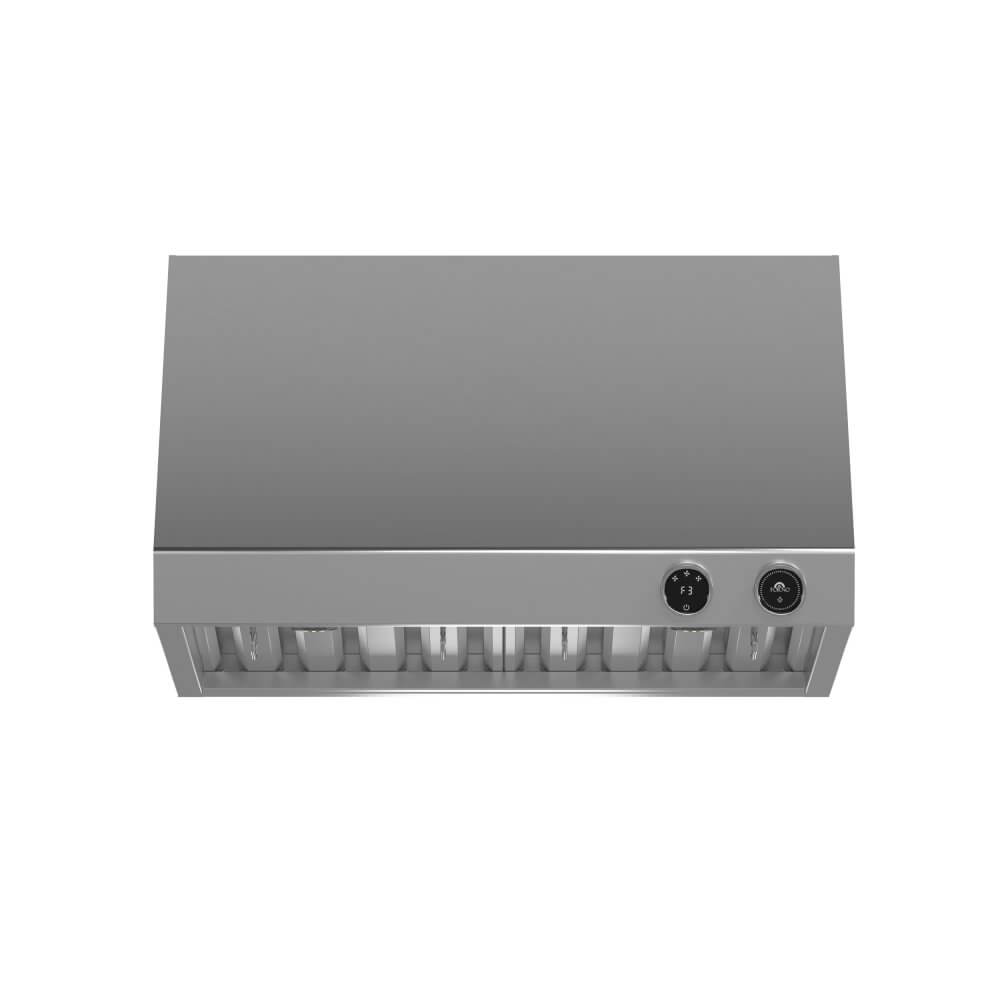 FORNO Biagio 30" Wall Mounted Range Hood Stainless Steel, 600 CFM, Knob Control, Baffle Filter - Image 2