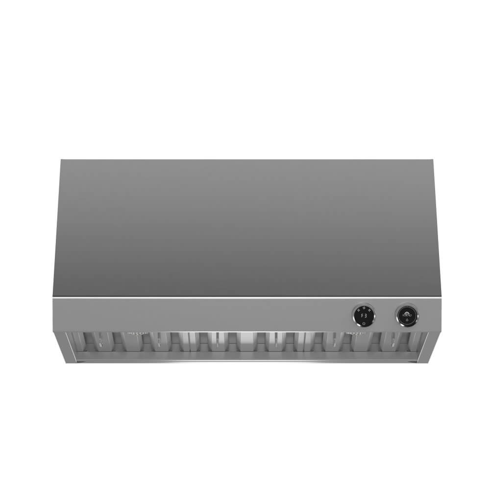 FORNO Biagio 36" Wall Mounted Range Hood Stainless Steel, 600 CFM, Knob Control, Baffle Filter - Image 2