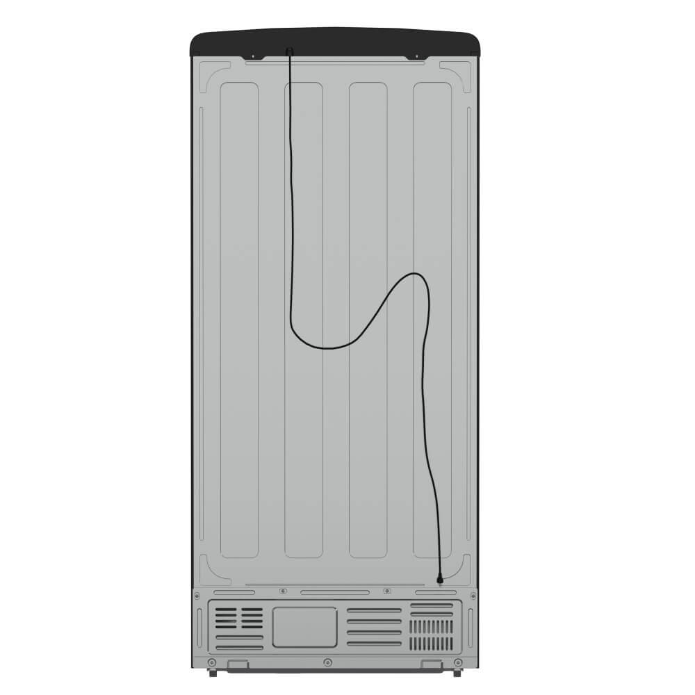 FORNO Luigi 18 cu.ft. French Door Refrigerator Black, Antique Brass Handles - Image 13