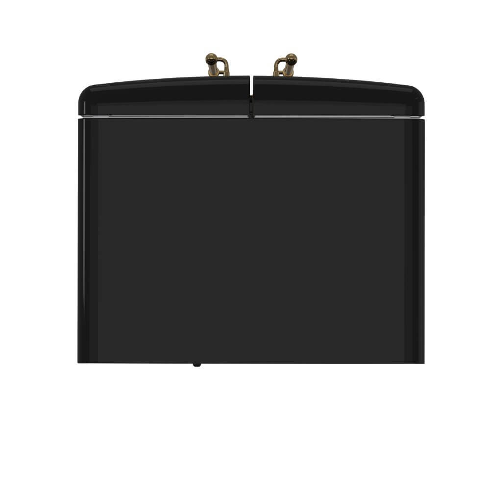 FORNO Luigi 18 cu.ft. French Door Refrigerator Black, Antique Brass Handles - Image 12