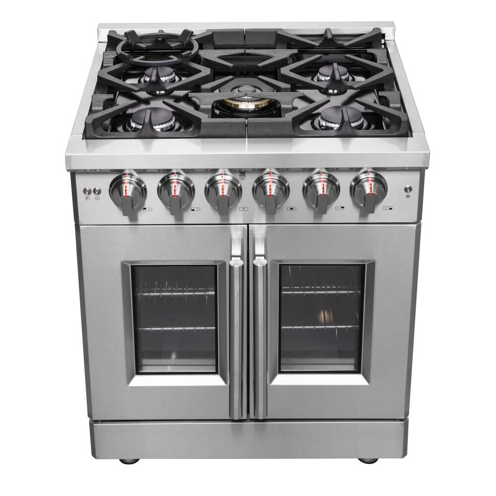 FORNO Massimo 30" Freestanding French Door Gas Convection Range - Image 2