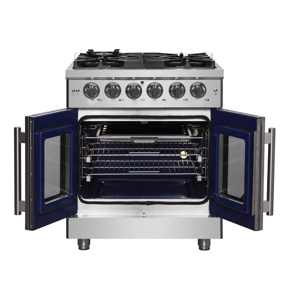 FORNO Massimo 30" Freestanding French Door Gas Convection Range - Image 6