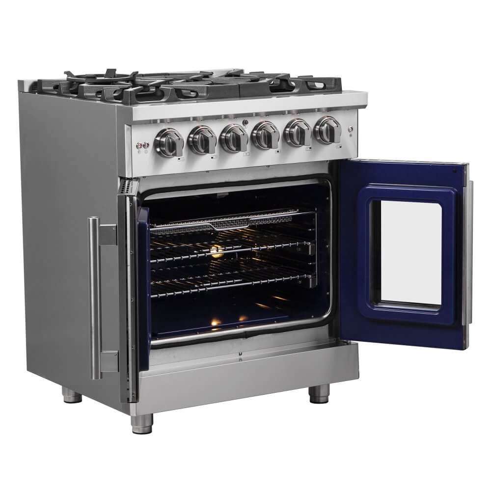 FORNO Massimo 30" Freestanding French Door Gas Convection Range - Image 7