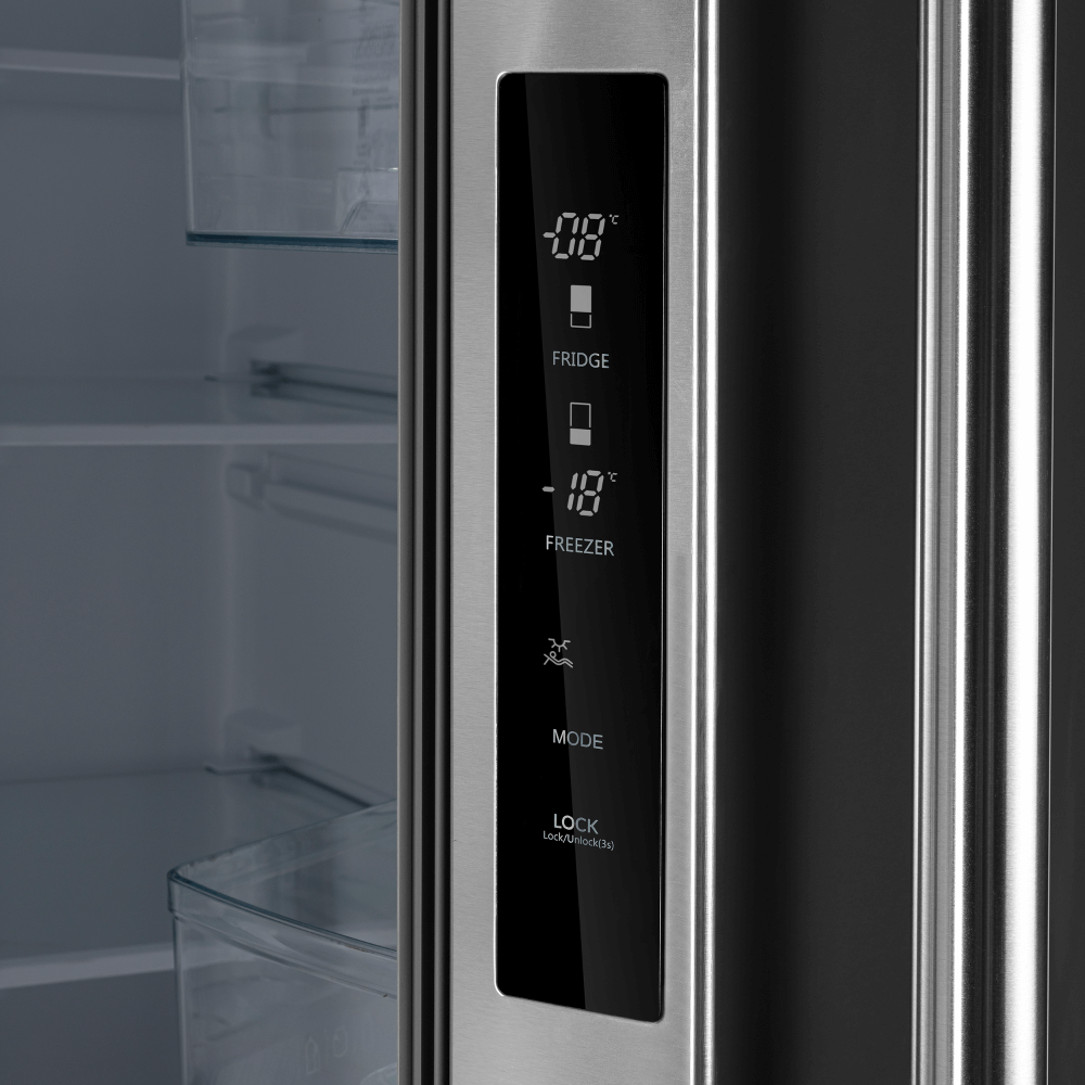 FORNO 35-inch French Door Refrigerator with Bottom Freezer 17.5 Cu.Ft. Capacity - Stainless Steel No Frost Fridge with Ice Maker, Child Safety Lock and Decorative Grill Trim kit - Image 6