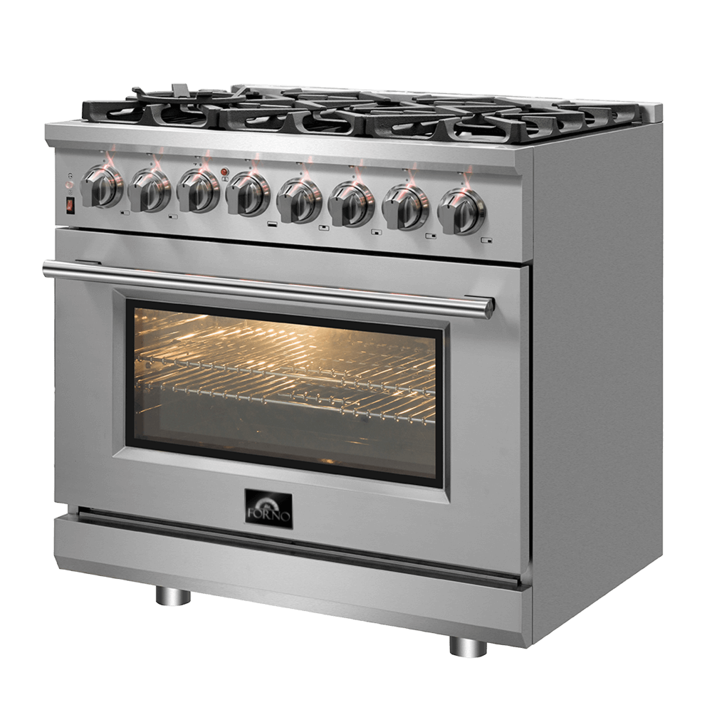 FORNO Massimo 36″ Freestanding Dual Fuel Range - Image 2
