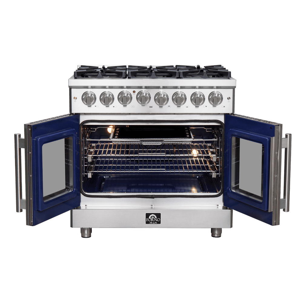 FORNO Massimo 36" Freestanding French Door Dual Fuel Range - Image 2