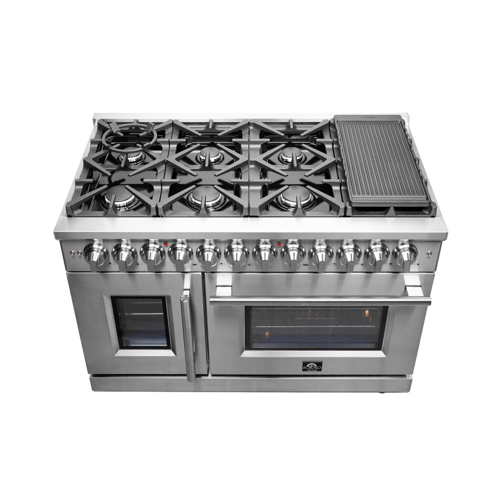 FORNO Massimo 48" Freestanding French Door Dual Fuel Range - Image 5