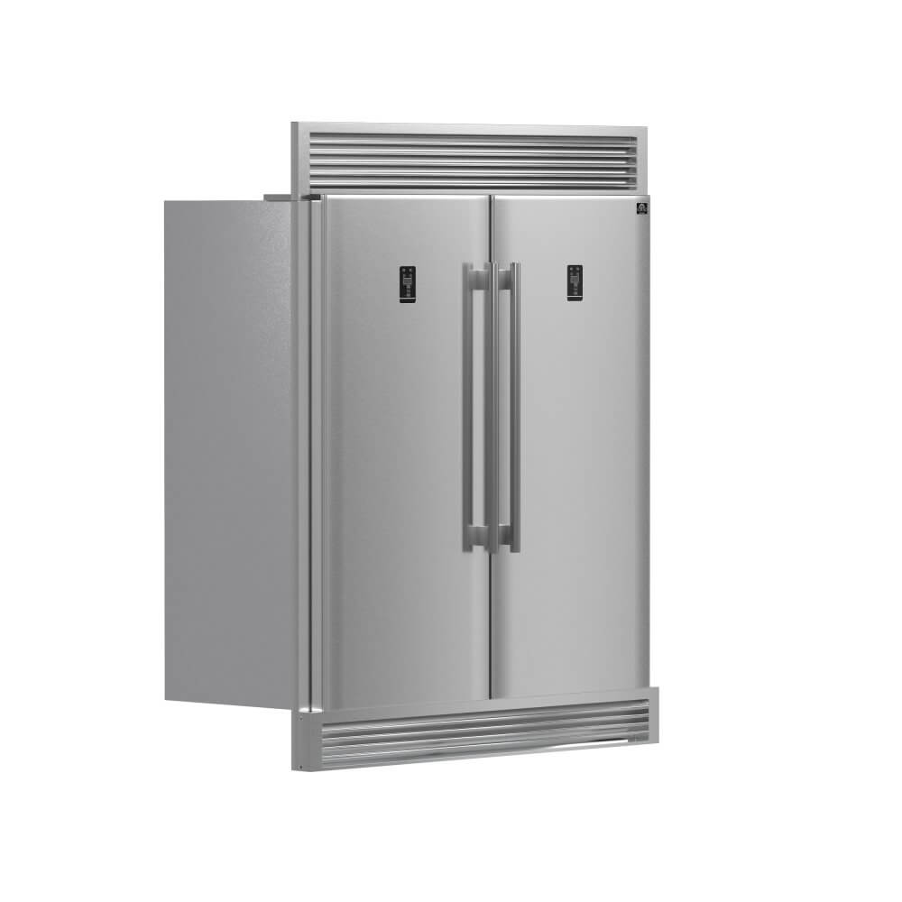 FORNO Rizzuto 2-Piece 56-Inch Convertible Refrigerator, 27.6 cu.ft. with Decorative Grill - 60-Inch Wide - Image 2