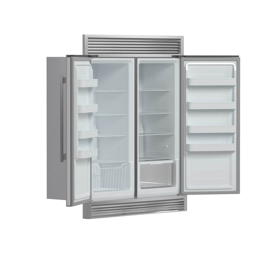 FORNO Rizzuto 2-Piece 56-Inch Convertible Refrigerator, 27.6 cu.ft. with Decorative Grill - 60-Inch Wide - Image 3