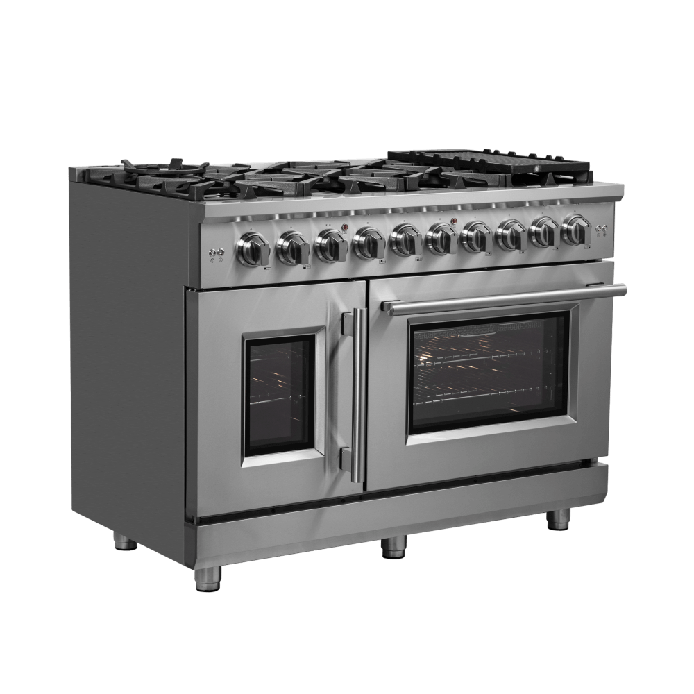 FORNO Massimo 48" Freestanding French Door Gas Convection Range - Image 8