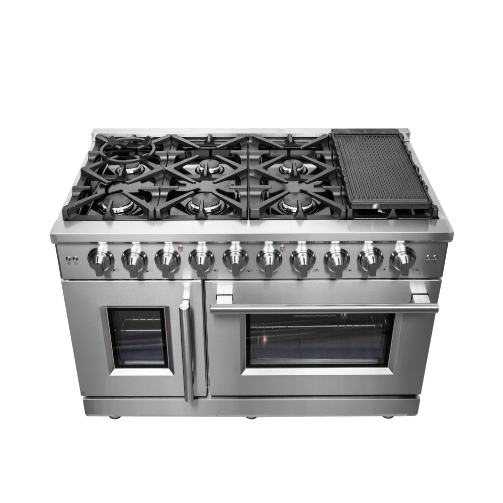 FORNO Massimo 48" Freestanding French Door Gas Convection Range - Image 5