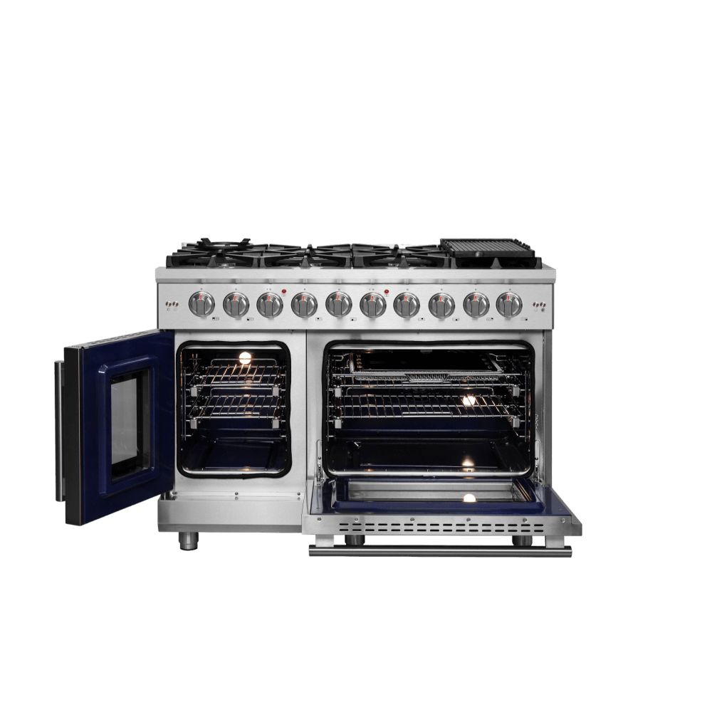 FORNO Massimo 48" Freestanding French Door Gas Convection Range - Image 2