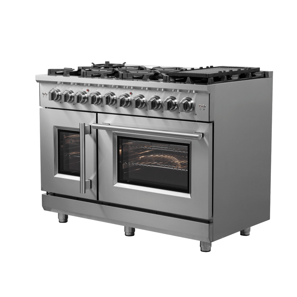 FORNO Massimo 48" Freestanding French Door Gas Convection Range - Image 10