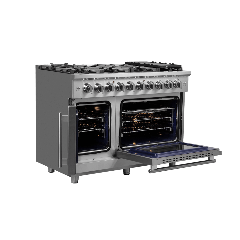 FORNO Massimo 48" Freestanding French Door Gas Convection Range - Image 3