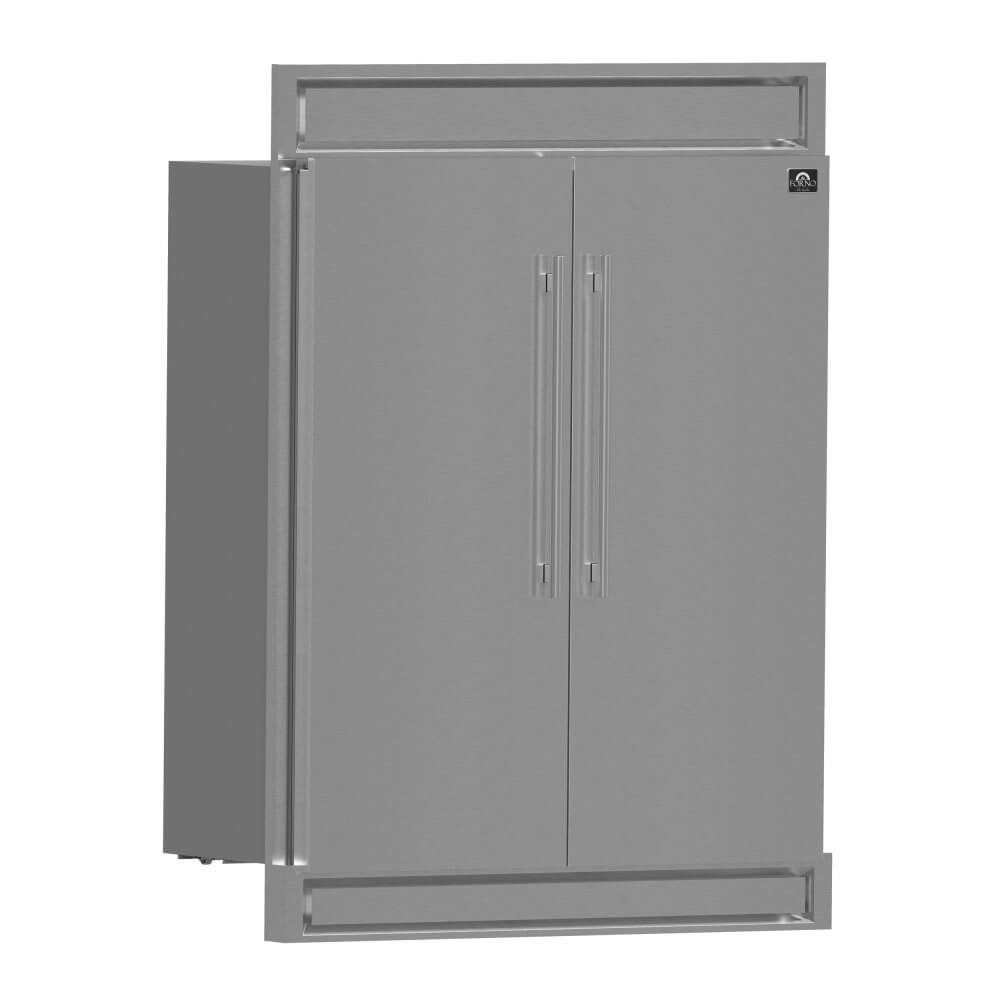 FORNO Maderno 60" 2-Piece Convertible Refrigerator/Freezer Built-In with Decorative Grill Trim, 27.2 cu.ft. - Image 4