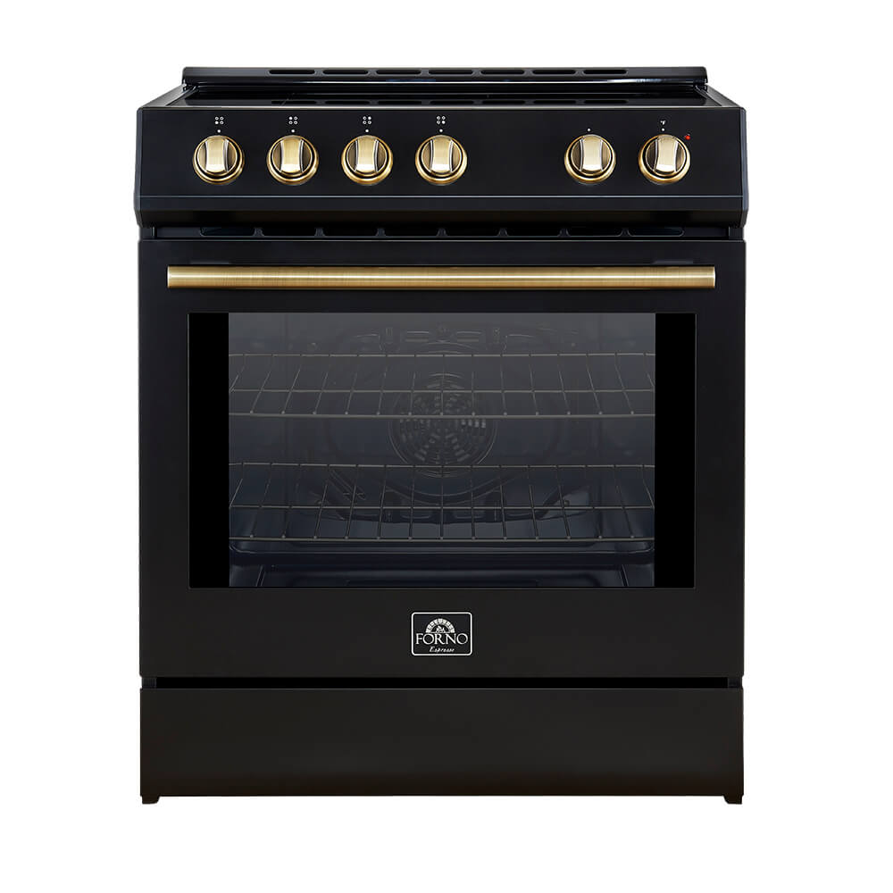 FORNO - Leonardo Espresso 30" Slide-In Induction Range in Black