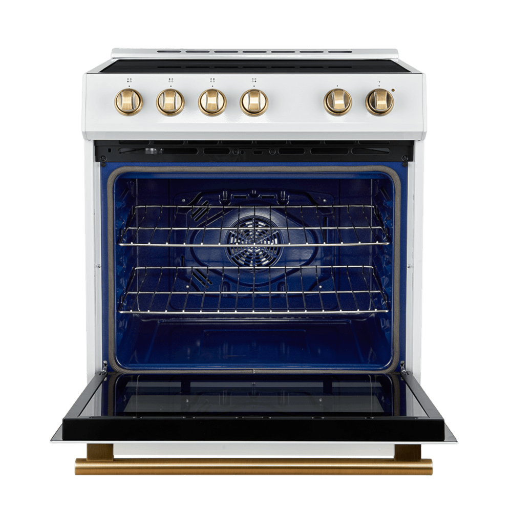 FORNO -Leonardo Espresso 30-Inch Slide-In White Induction Range - Image 10