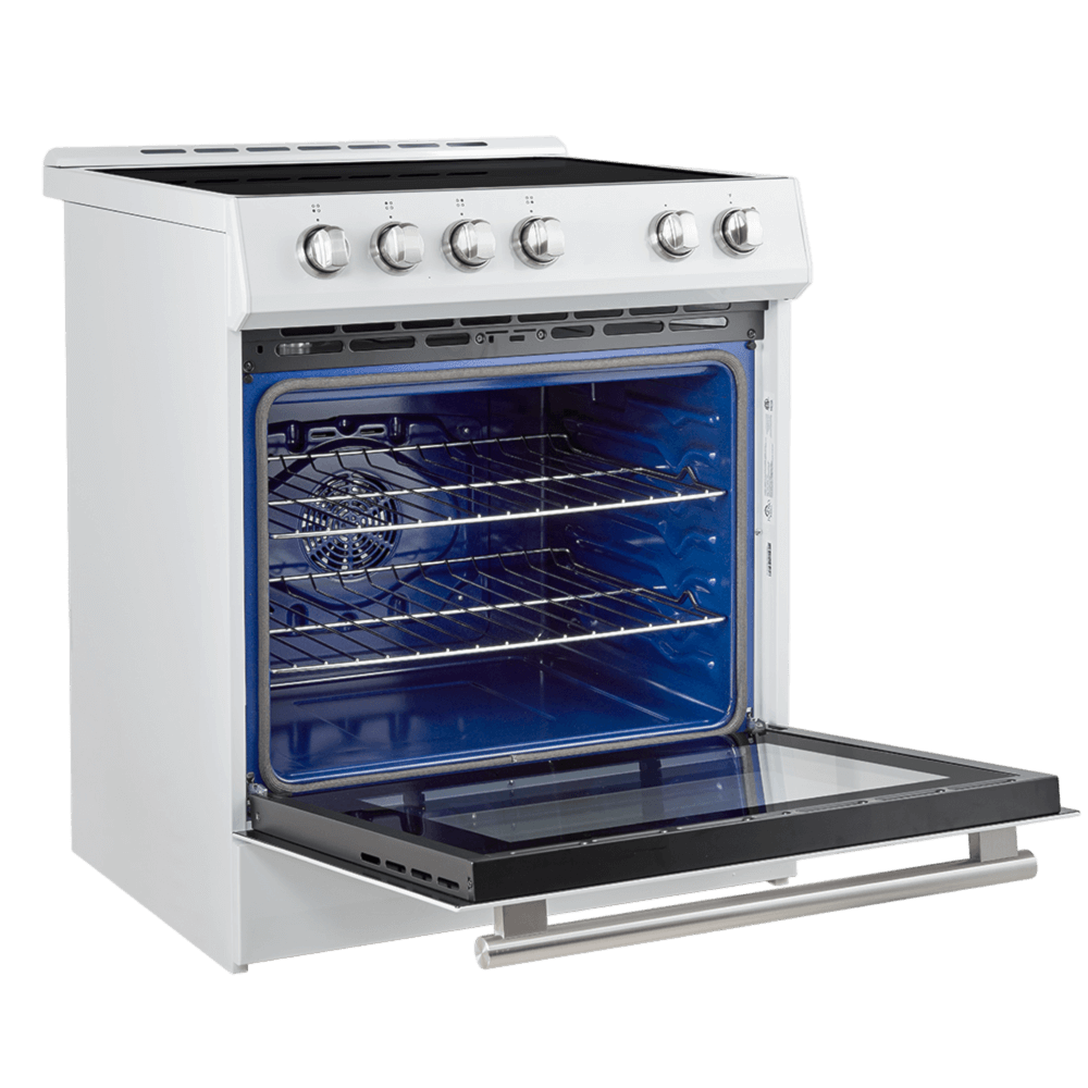 FORNO -Leonardo Espresso 30-Inch Slide-In White Induction Range - Image 16