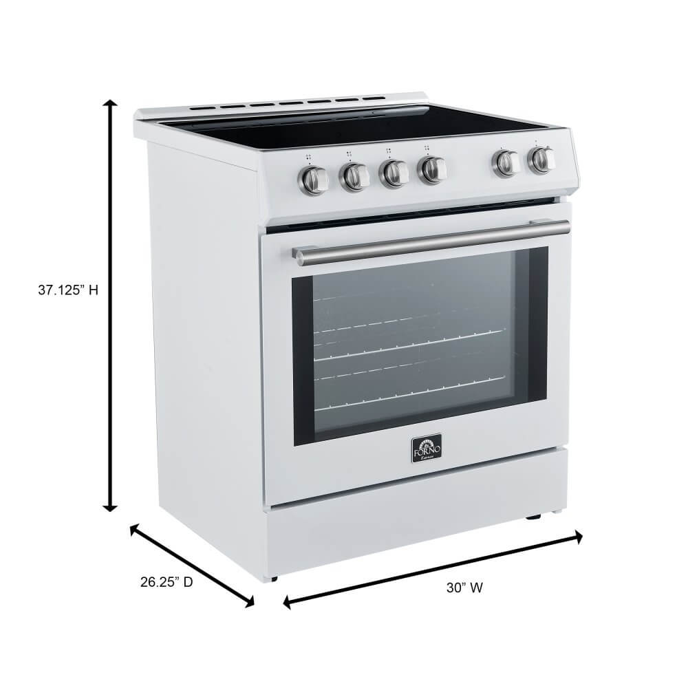 FORNO -Leonardo Espresso 30-Inch Slide-In White Induction Range - Image 15