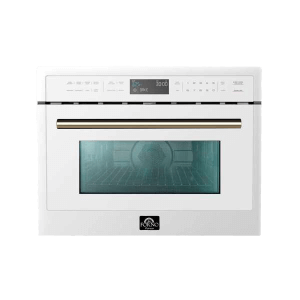 FORNO Oliena Espresso White 24" 1750 Watt Compact Oven & 1000 Watt Microwave, 1.6 cu. ft.