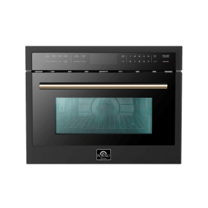 FORNO Oliena Espresso Black 24" 1750 Watt Compact Oven & 1000 Watt Microwave, 1.6 cu. ft.