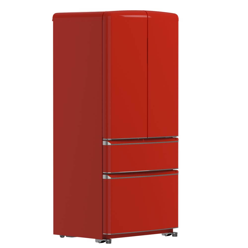 FORNO Luigi 18 cu.ft. French Door Refrigerator Red, Handle-Free Design - Image 10