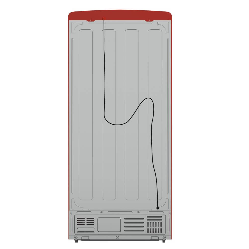 FORNO Luigi 18 cu.ft. French Door Refrigerator Red, Handle-Free Design - Image 13