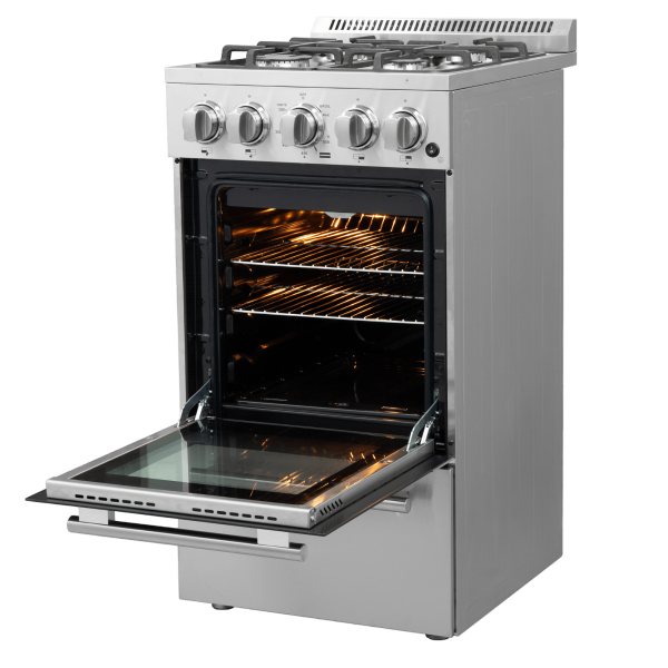 FFSGS6265 20 Lamazze Freestanding Gas Range Front Angle Open