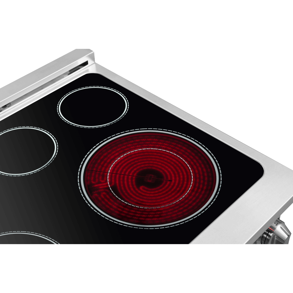 FFSEL16955 30 FORNO Massimo Freestandin French Door Electric Range Top View Open