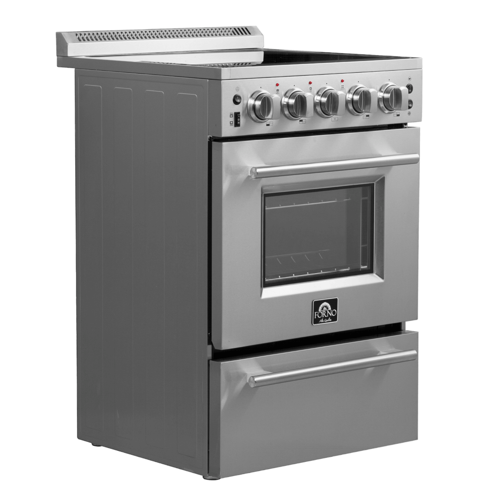 FFSEL6069 24 Forno Loiano Freestanding Gas Range Front Close Right Stainless Steel