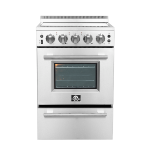 FFSEL6069 24 Forno Loiano Freestanding Gas Range Front Close Stainless Steel