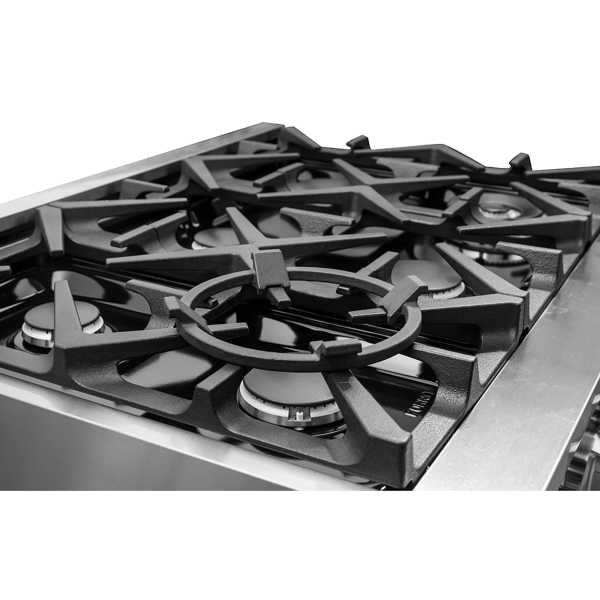 FFSGS6125 36 Forno Massimo Freestanding Dual Fuel Range Cooktop Burner