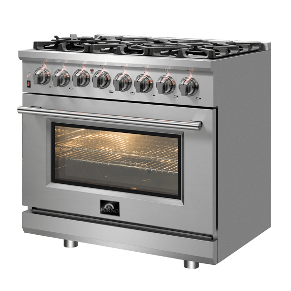 FFSGS6125 36 Forno Massimo Freestanding Dual Fuel Range Right Side