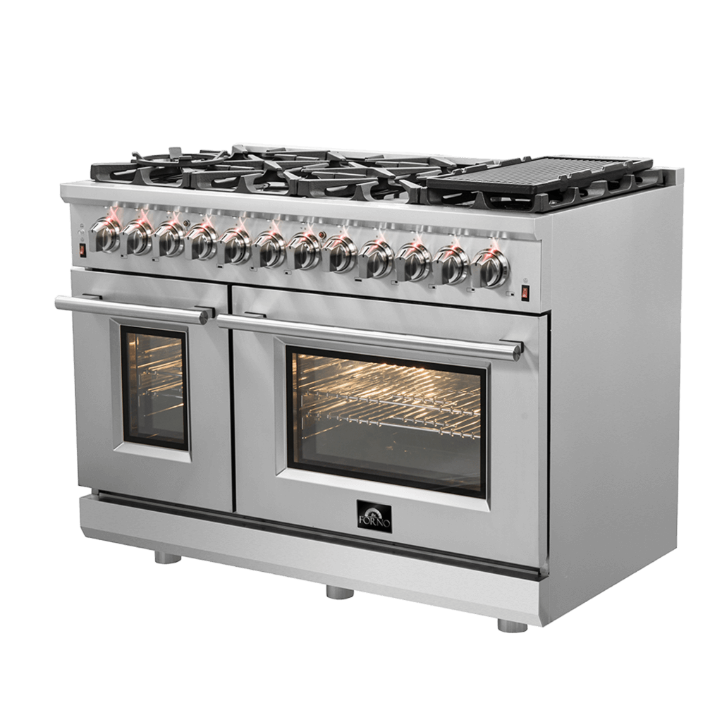 FFSGS6125 48 Forno Massimo Freestanding Dual Fuel Range Side Right 1