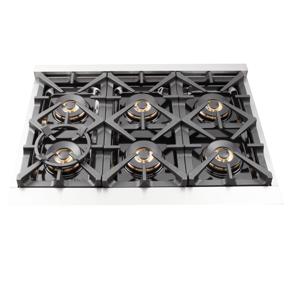 FFSGS6187 36 Capriasca Titanium Professional Freestanding Dual Fuel Range Cooktop