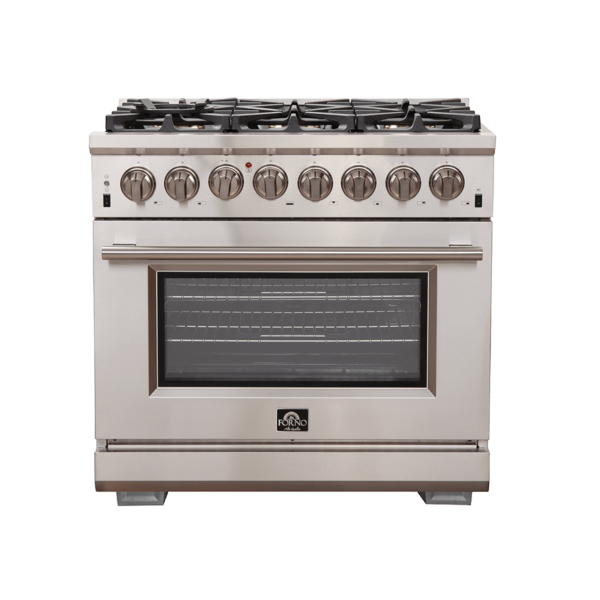 FFSGS6187 36 Capriasca Titanium Professional Freestanding Dual Fuel Range Front