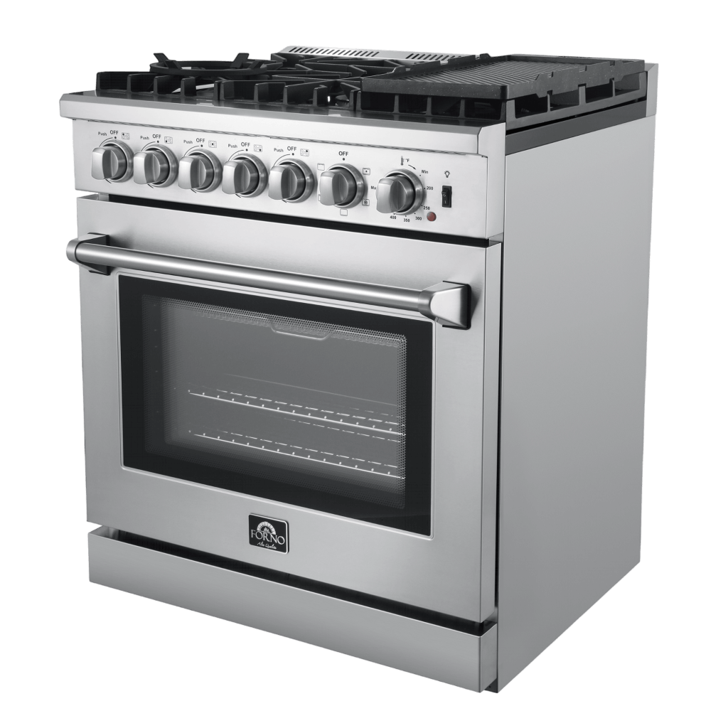 FFSGS6196 30 Forno Lazio 30 Freestanding Dual Fuel Range Angle