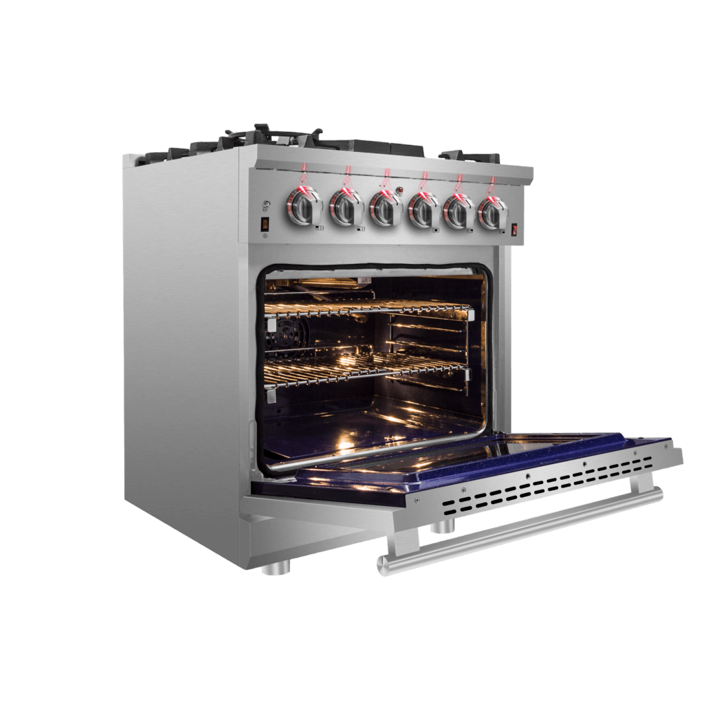 FFSGS6239 30 Forno Massimo 30 Freestanding Gas Range Open Angle
