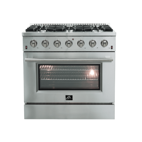 FFSGS6244 36 Forno Galiano Freestanding Gas Range Front Door Close