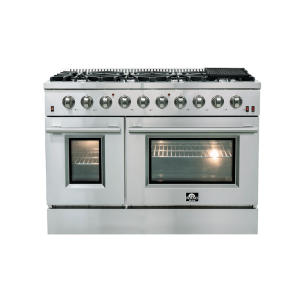 Forno Galiano 30-Inch French Door Electric Range with Convection Oven in  Stainless Steel (FFSEL6917-30)