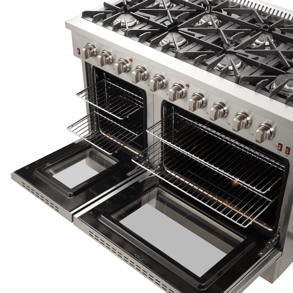 FFSGS6244 48 Forno Galiano 48 Freestanting Gas Range Open Door Cooktop