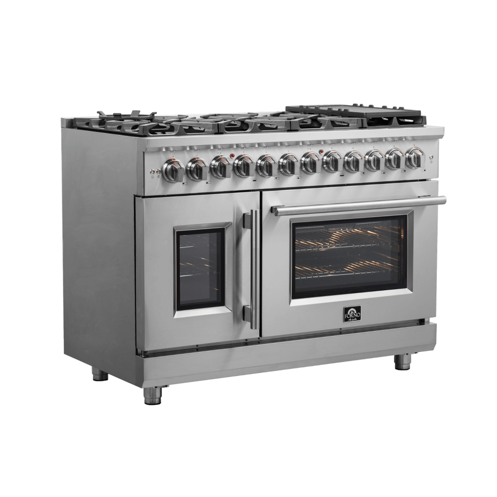 FFSGS6325 48 Forno Massimo French Door Dual Fuel Range Side Left