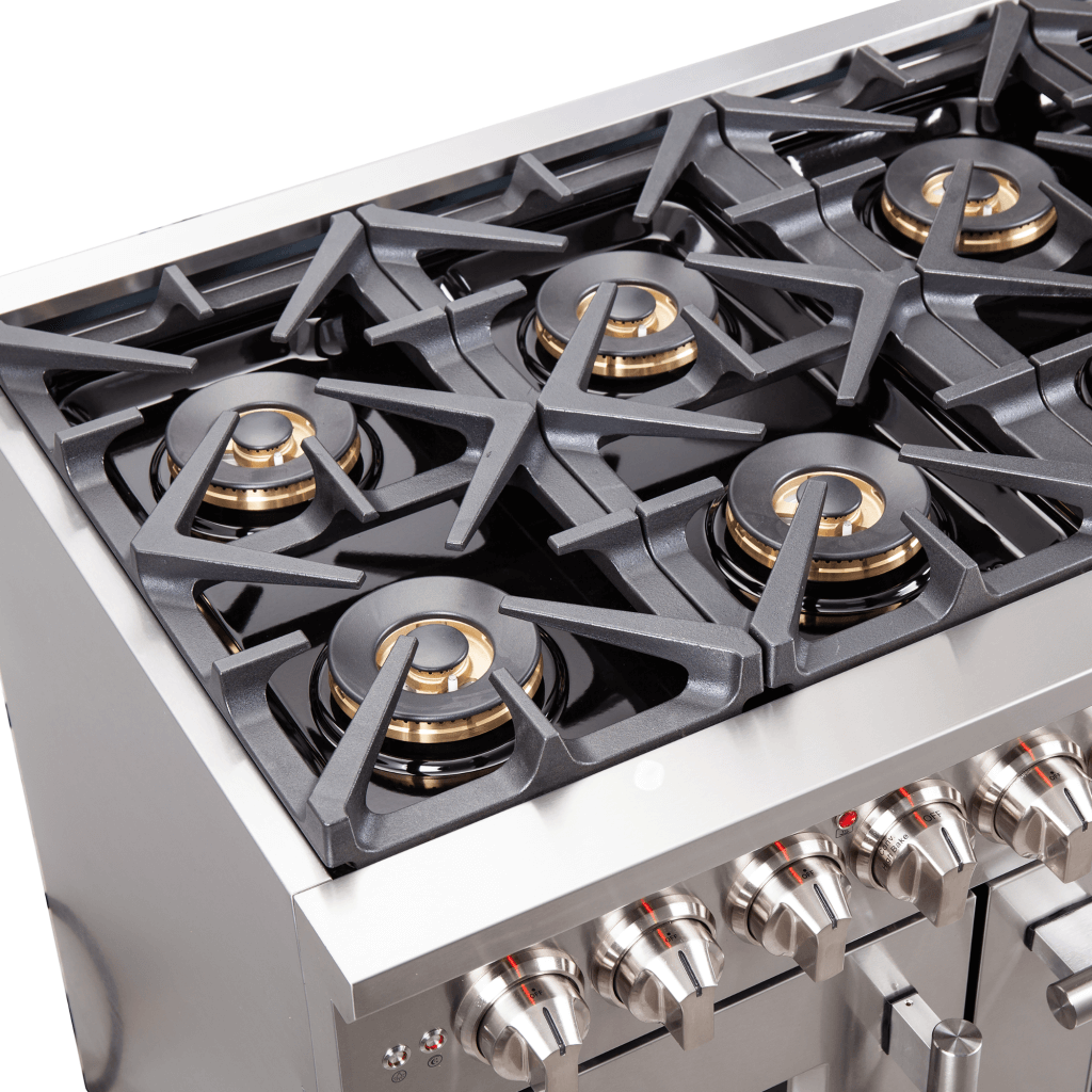 FFSGS6387 48 FORNO Capriasca Freestanding French Door Dual Fuel Range Cooktop