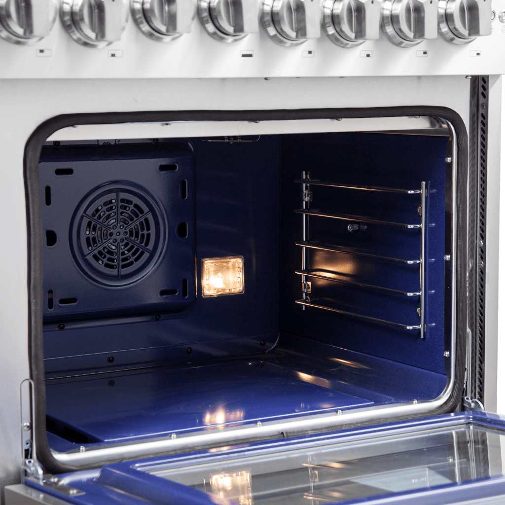 FFSGS6387 48 FORNO Capriasca Freestanding French Door Dual Fuel Range Oven Interior