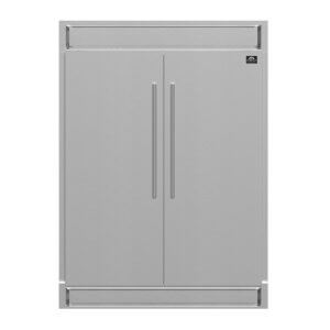 FORNO Maderno 60" 2-Piece Convertible Refrigerator/Freezer Built-In with Decorative Grill Trim, 27.2 cu.ft.