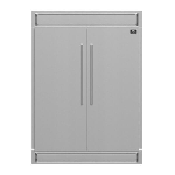 FORNO Maderno 60" 2-Piece Convertible Refrigerator/Freezer Built-In with Decorative Grill Trim, 27.2 cu.ft.